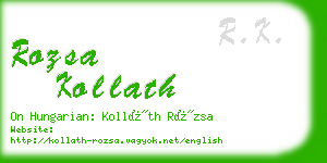 rozsa kollath business card
